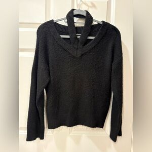 Black V-Neck Women's Sweater